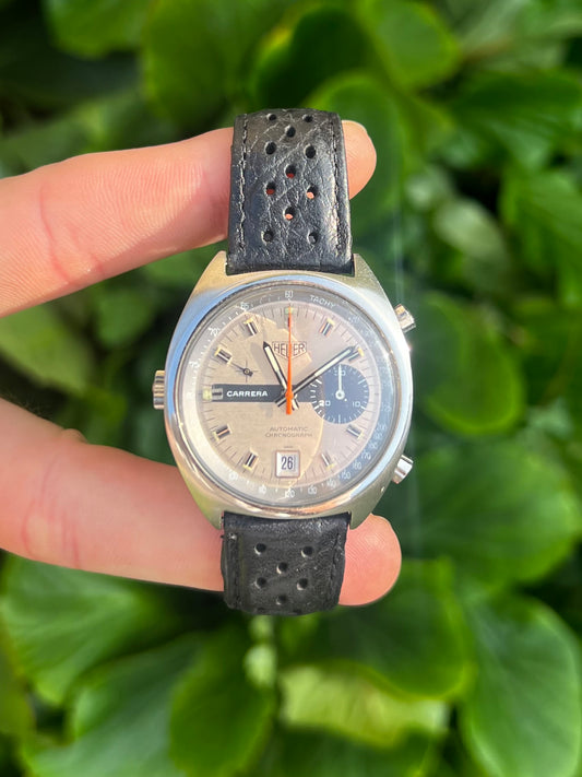 Vintage Heuer Carrera 1553s Chronograph.Original Mint Condition.Cal 15.